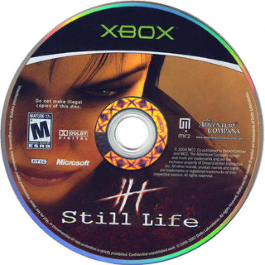 Still Life disc for Xbox (XBOX) video game
