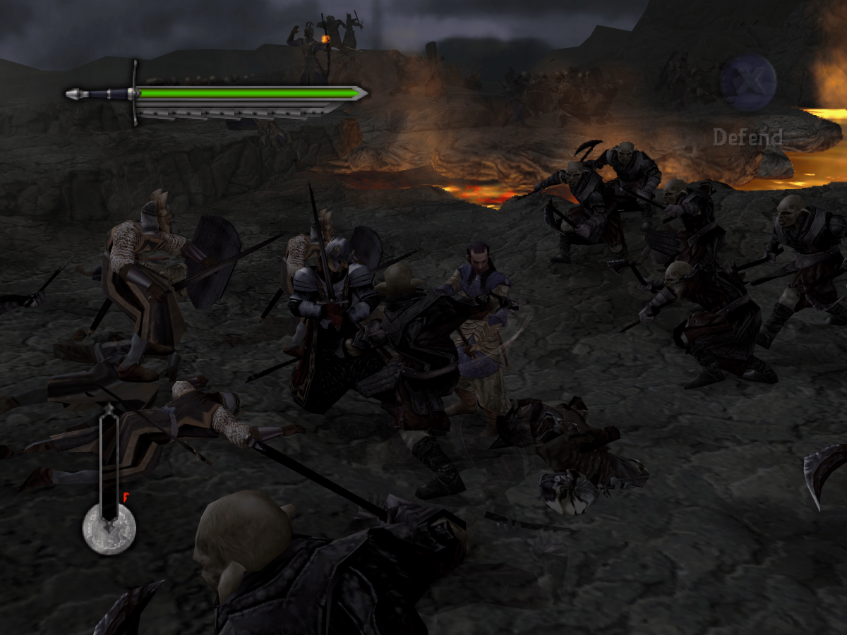 The Lord of the Rings The Two Towers Xbox video game, action adventure, fantasy combat, movie tie-in gameplay, classic console title gameplay