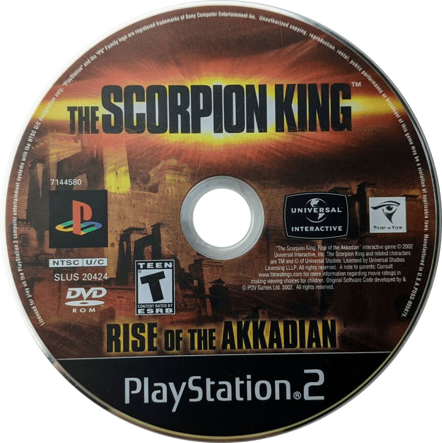 The Scorpion King Rise of the Akkadian PS2 PlayStation 2 action adventure hack and slash game retro video game disc