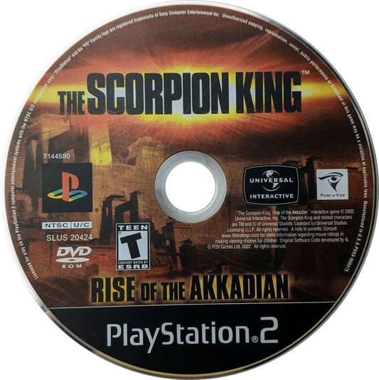 The Scorpion King Rise of the Akkadian PS2 PlayStation 2 action adventure hack and slash game retro video game disc
