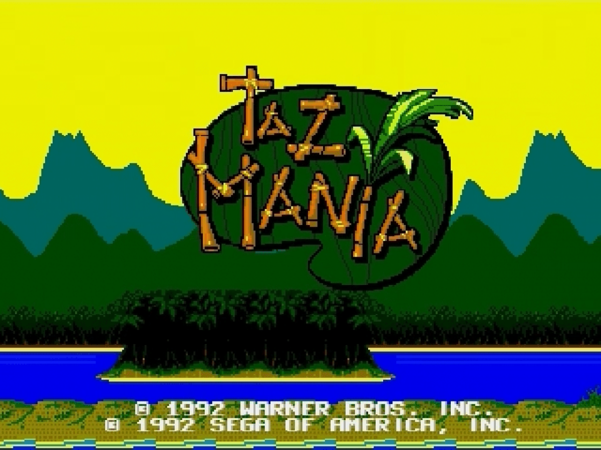 Taz-Mania Sega Genesis GEN video game featuring Taz platforming adventure gameplay Looney Tunes character action colorful environments enemy encounters obstacle courses power ups and classic 16 bit Sega gameplay retro video game collection collectible gaming appeal gameplay