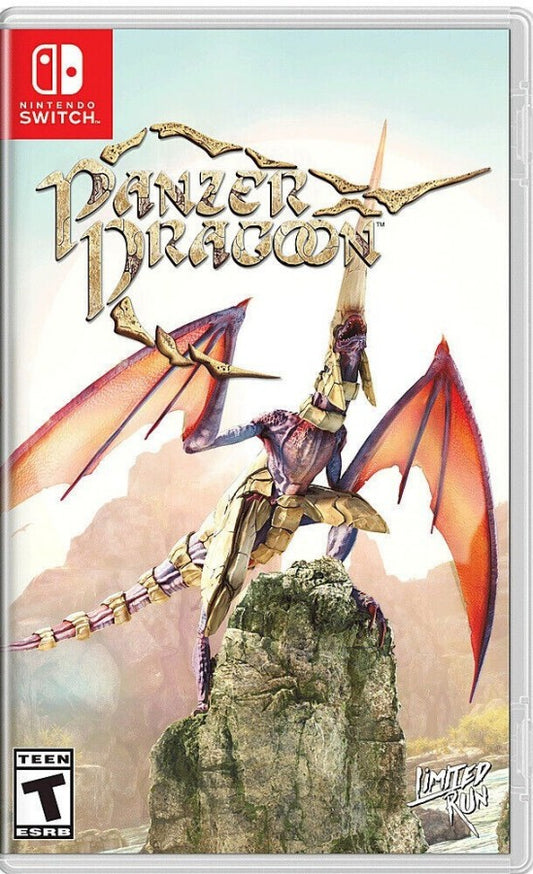 Panzer Dragoon Limited Run #067 Nintendo Switch inspired design featuring on rails shooter action aesthetic dragon riding aerial combat sweeping fantasy landscapes classic Sega revival cinematic flight sequences fast paced arcade gameplay and atmospheric sci fi adventure presentation front cover