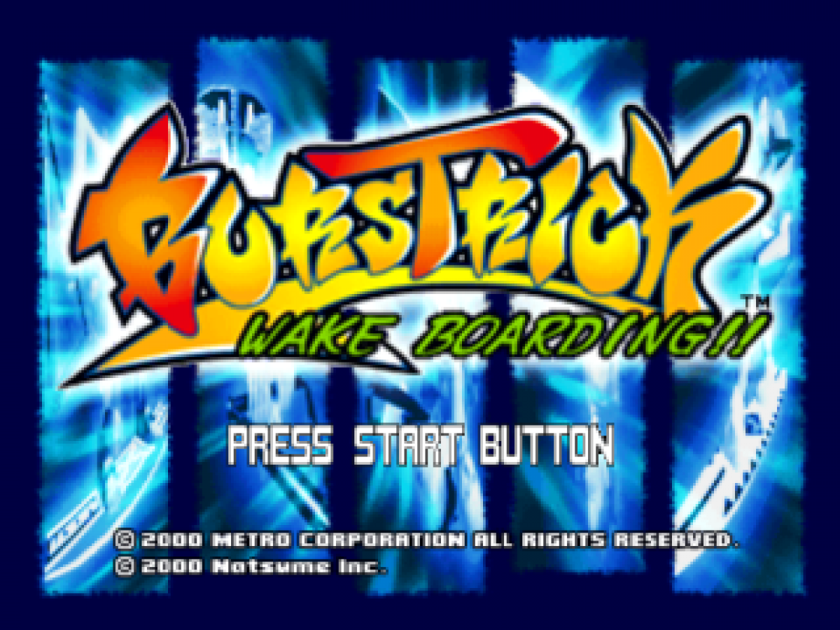 BursTrick Wakeboarding – PlayStation 1 (PS1) video game start screen