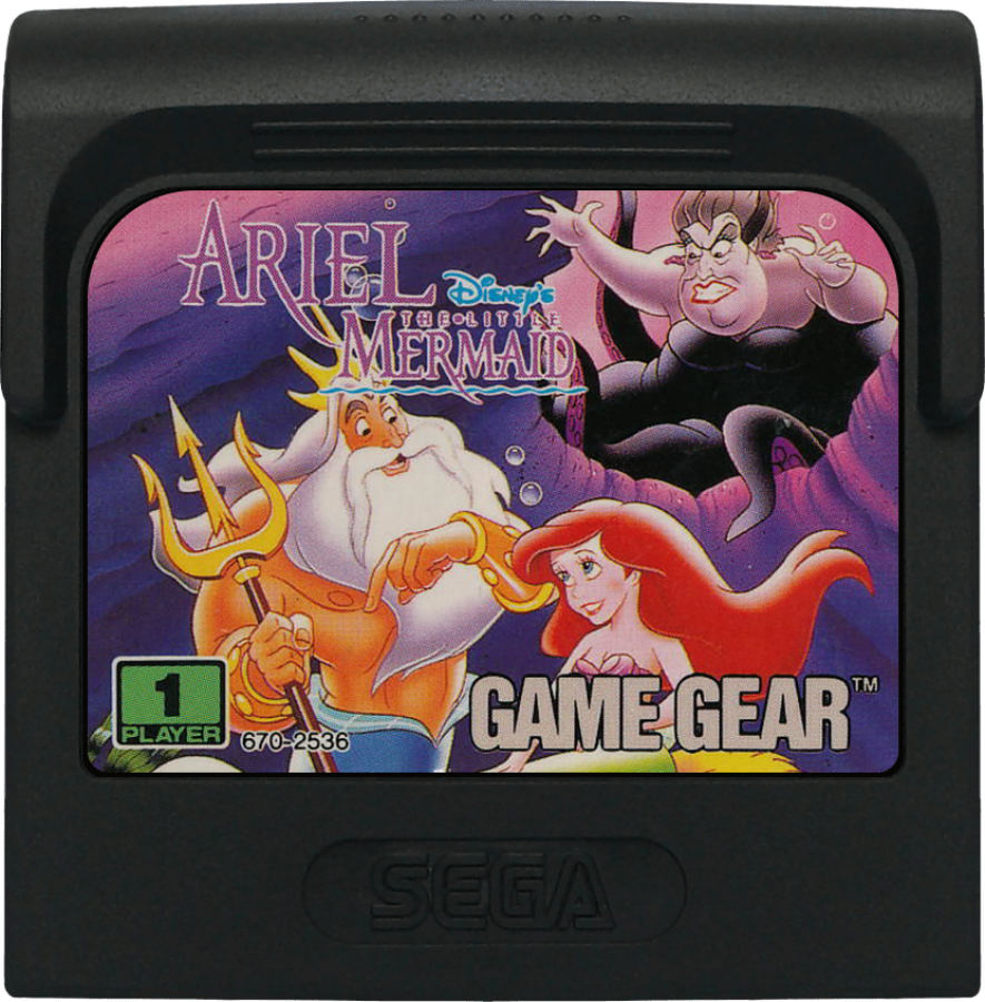 Disney's Ariel the Little Mermaid cartridge for Sega Game Gear (GG) video game
