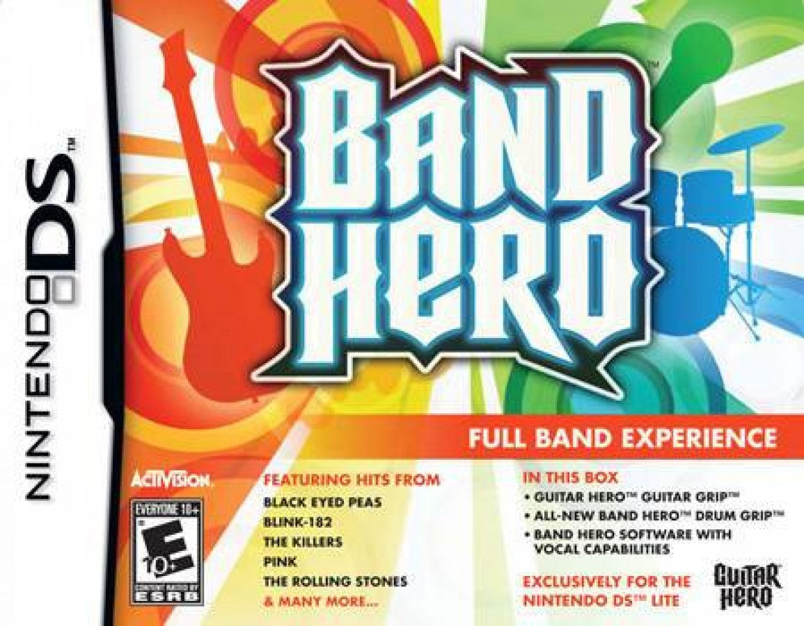 Band Hero [Not For Resale Bundle Edition] cover art for Nintendo DS (DS) music rhythm video game