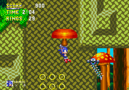 Sonic and Knuckles Sega Genesis GEN video game featuring fast paced platforming gameplay Sonic and Knuckles characters high speed levels ring collecting enemy battles special abilities power ups loop filled stages and classic 16 bit Sega gameplay retro video game collection collectible gaming appeal gameplay