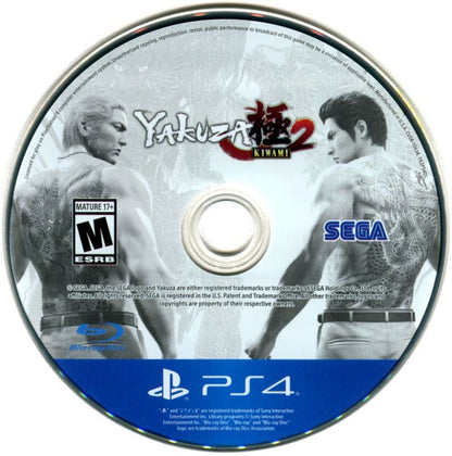 Yakuza Kiwami 2 [Steelbook Edition] – PlayStation 4 (PS4) video game disc, action-adventure role-playing game.