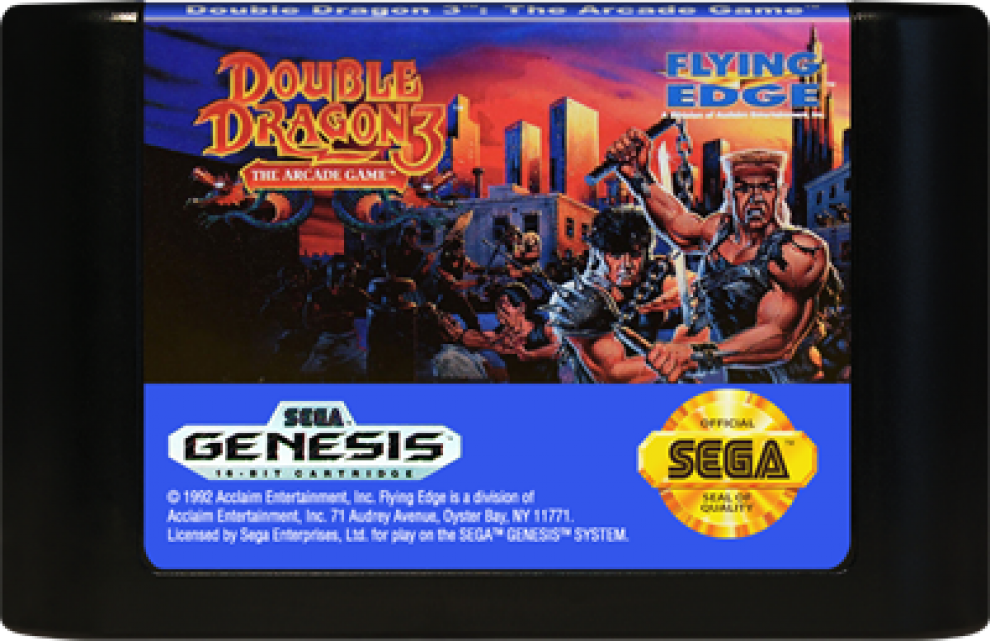 Double Dragon III The Arcade Game Sega Genesis retro video game beat em up cartridge (1993)