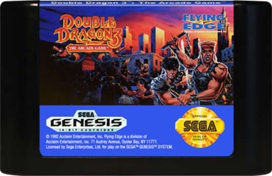 Double Dragon III The Arcade Game Sega Genesis retro video game beat em up cartridge (1993)