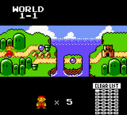 Super Mario Bros Deluxe for Game Boy Color, gameplay for a platformer video game with side-scrolling gameplay, classic level design, retro action challenges, and iconic character-based gameplay