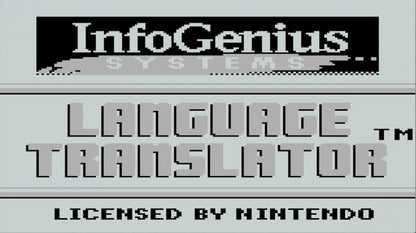 Berlitz French Translator retro Game Boy video game Berlitz French Translator educational language learning handheld software travel phrase translator vocabulary practice portable release gameplay