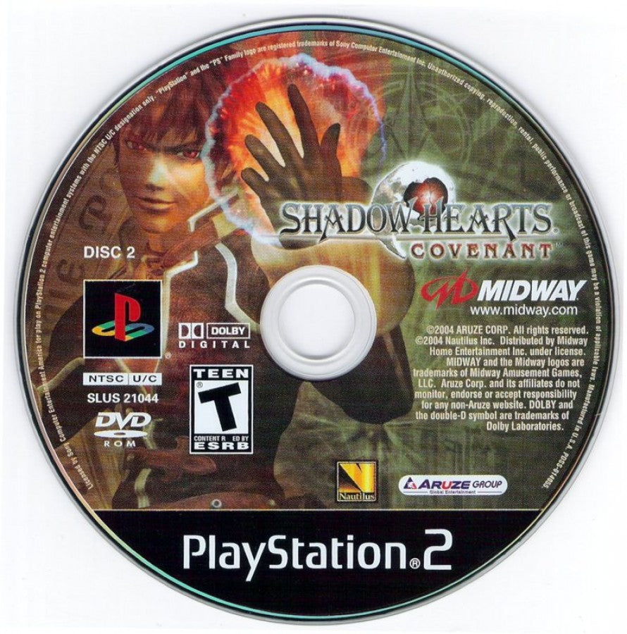 Shadow Hearts: Covenant – PlayStation 2 (PS2) video game disc 2, JRPG.