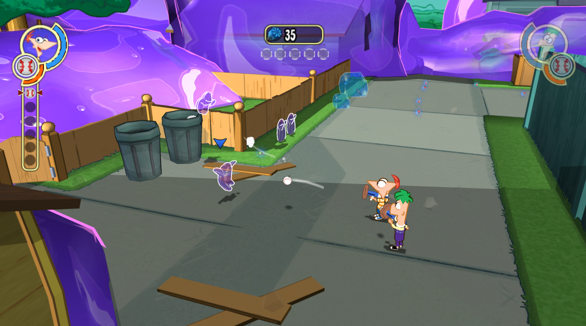 Phineas and Ferb Across the Second Dimension Wii inspired design featuring animated action adventure aesthetic dimensional travel storyline inventive gadgets colorful cartoon worlds cooperative gameplay Disney family friendly fun nostalgic Nintendo Wii presentation gameplay 