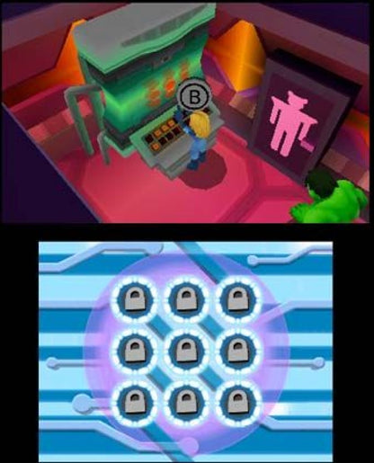 Marvel Super Hero Squad The Infinity Gauntlet for Nintendo DS (DS), gameplay for a retro video game featuring action-adventure gameplay, superhero combat, character-based missions, side-scrolling battles, and comic-inspired story progression