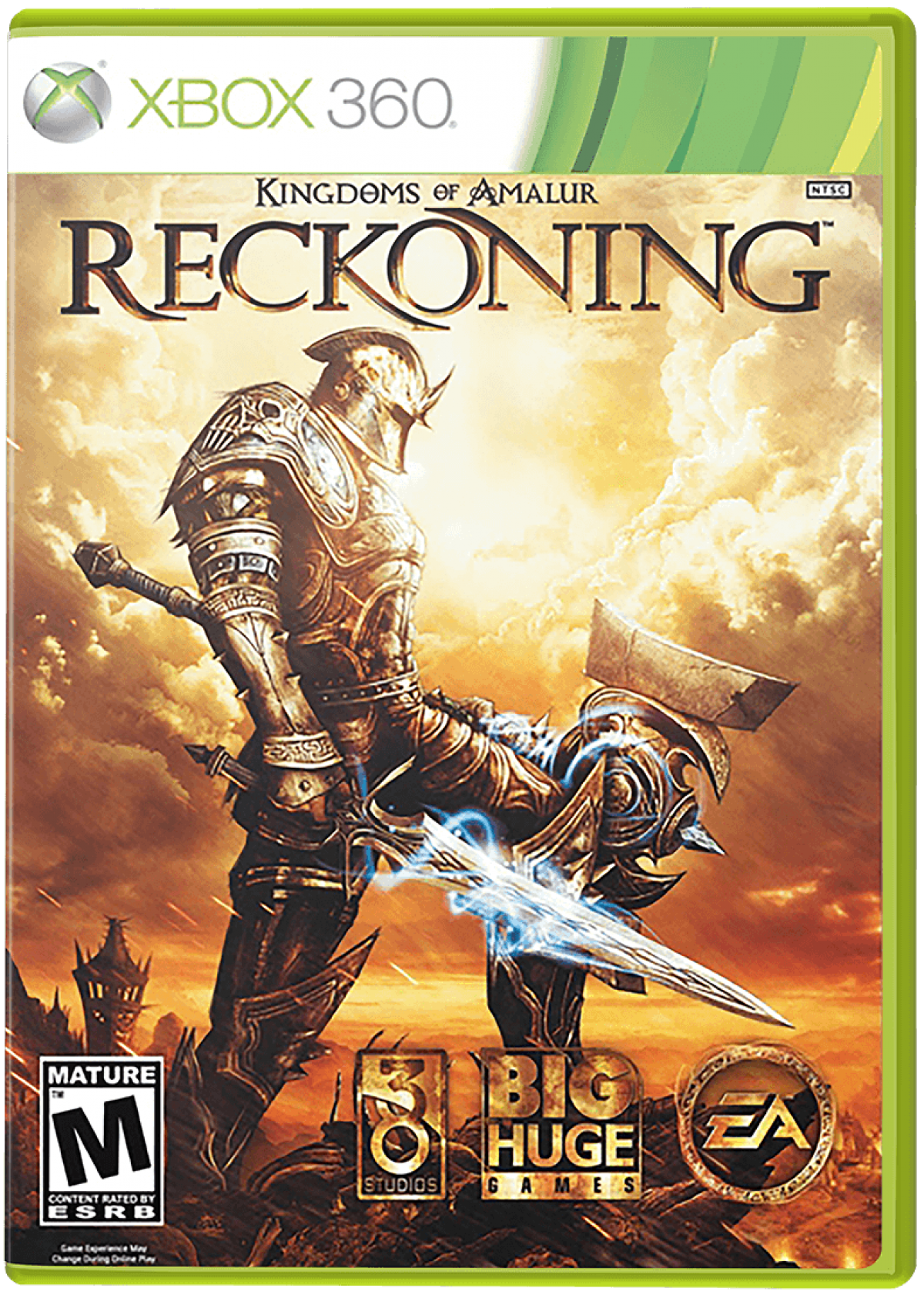 Kingdoms of Amalur: Reckoning Xbox 360 cover art for action role-playing video game