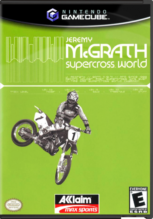 Jeremy McGrath: Supercross World cover art for GameCube (GC) video game