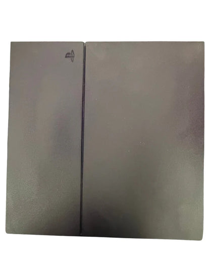 PlayStation 4 500GB matte finish console featuring sleek black design, reliable home gaming performance, and extensive PS4 game compatibility top view