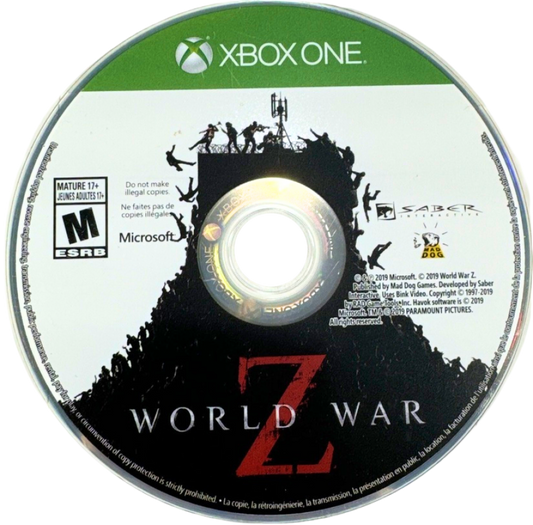 World War Z – Xbox One (XONE) disc for cooperative zombie shooter video game