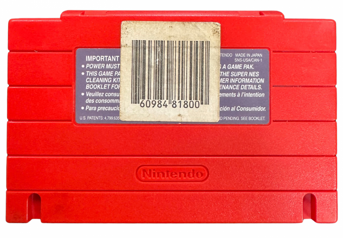 Doom Super Nintendo Entertainment System SNES video game Complete In Box CIB featuring first person shooter gameplay demon battles weapon combat dark environments challenging levels enemy encounters fast paced action and classic 16 bit Nintendo gameplay retro video game collection collectible gaming appeal cartridge back 