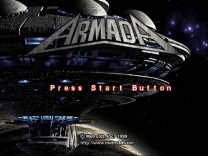 Armada Sega Dreamcast retro video game space shooter RPG title screen