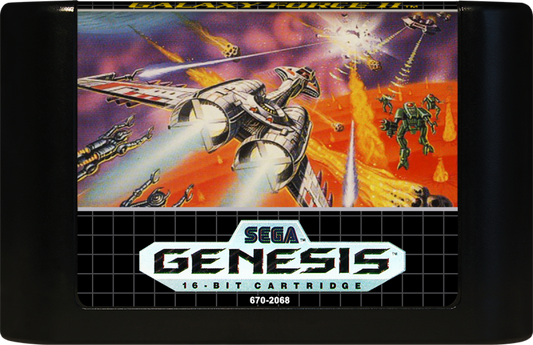 Galaxy Force II Sega Genesis retro video game rail shooter cartridge (1990)