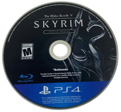 The Elder Scrolls V: Skyrim [Special Edition] – PlayStation 4 (PS4) video game disc, open-world RPG by Bethesda Game Studios