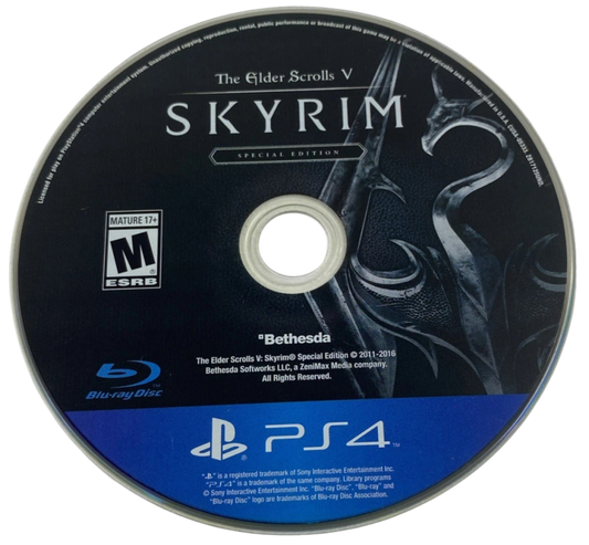 The Elder Scrolls V: Skyrim [Special Edition] – PlayStation 4 (PS4) video game disc, open-world RPG by Bethesda Game Studios