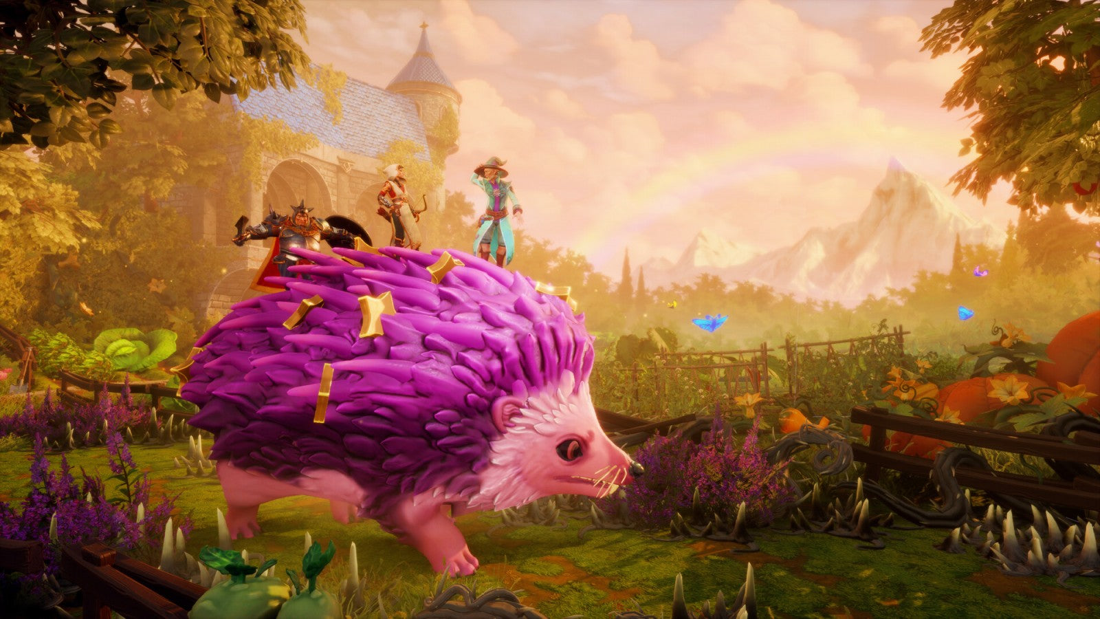 Trine 5 A Clockwork Conspiracy Nintendo Switch inspired design featuring fantasy puzzle platform adventure aesthetic magical heroes cooperative gameplay intricate clockwork contraptions physics based challenges enchanting storybook worlds and colorful action exploration presentation gameplay 