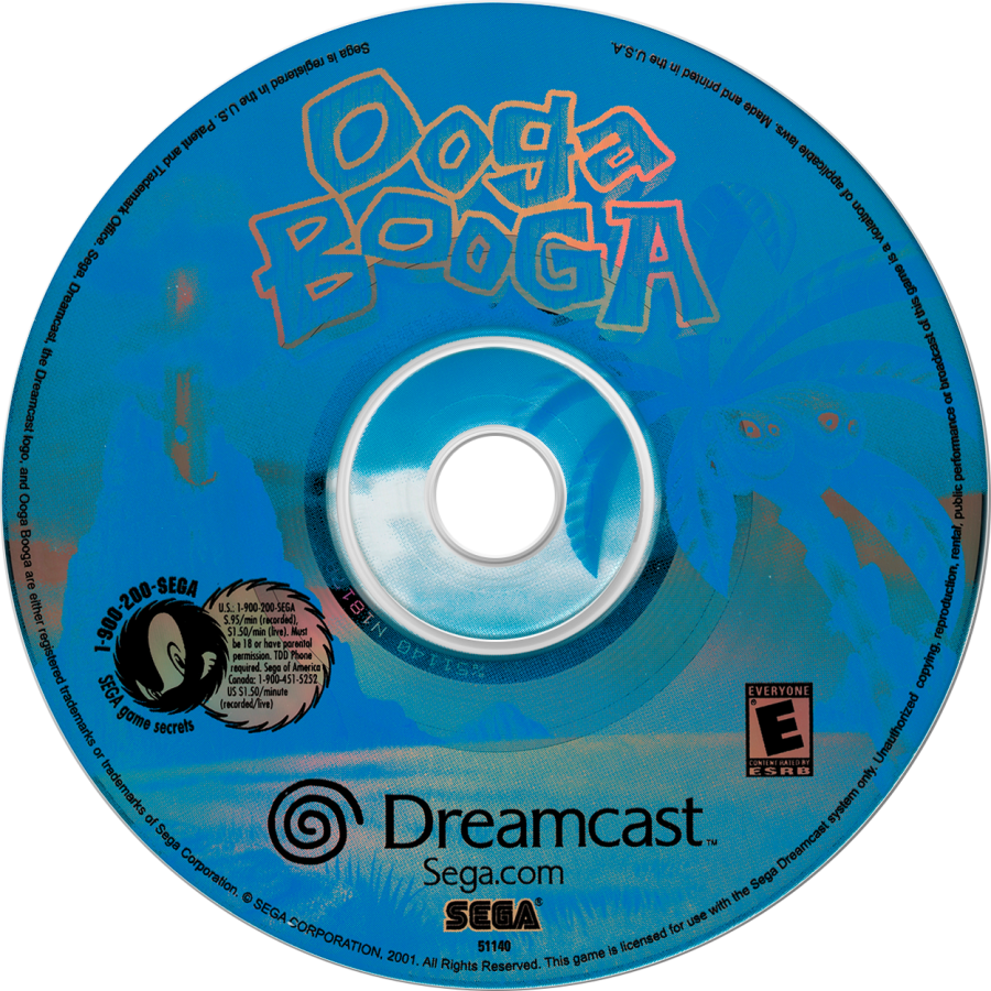 Ooga Booga Sega Dreamcast retro video game action party game disc