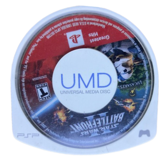 Star Wars II Battlefront [Greatest Hits] game UMD cover for PlayStation Portable (PSP) video game. 