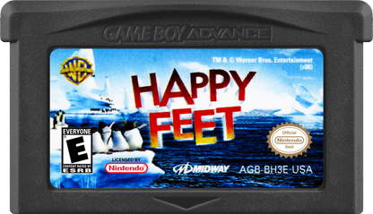  Happy Feet cartridge art for Game Boy Advance (GBA) video game

