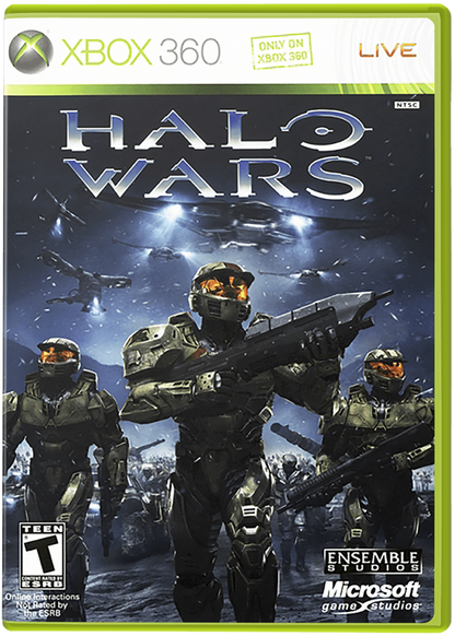 Halo Wars cover art for Xbox 360 (X360) real-time strategy video game