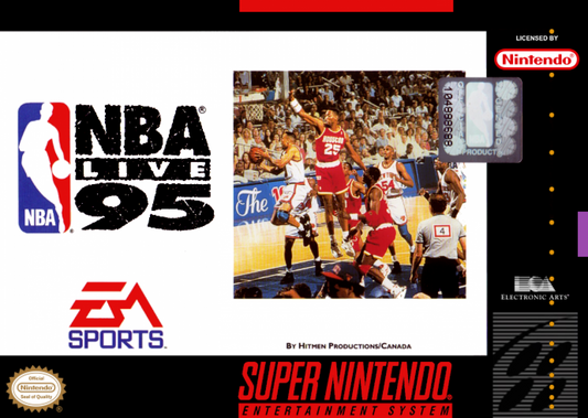 NBA Live 95 cover art for Super Nintendo Entertainment System (SNES) video game