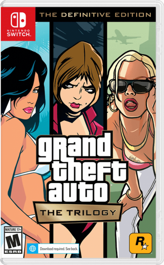 Grand Theft Auto: The Trilogy cover art for Nintendo Switch (NS) video game