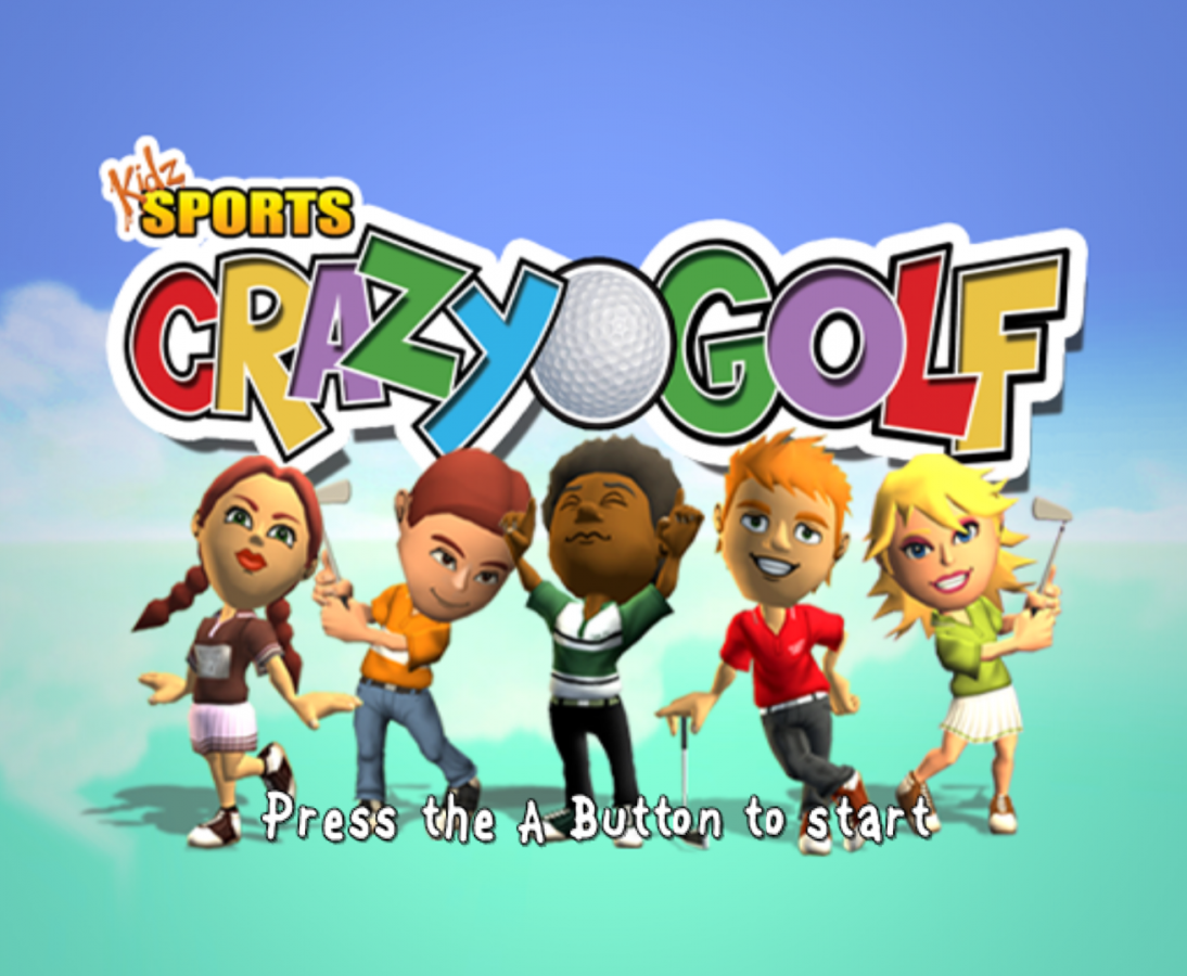Kidz Sports: Crazy Golf – Nintendo Wii (Wii) arcade mini golf sports video game title screen