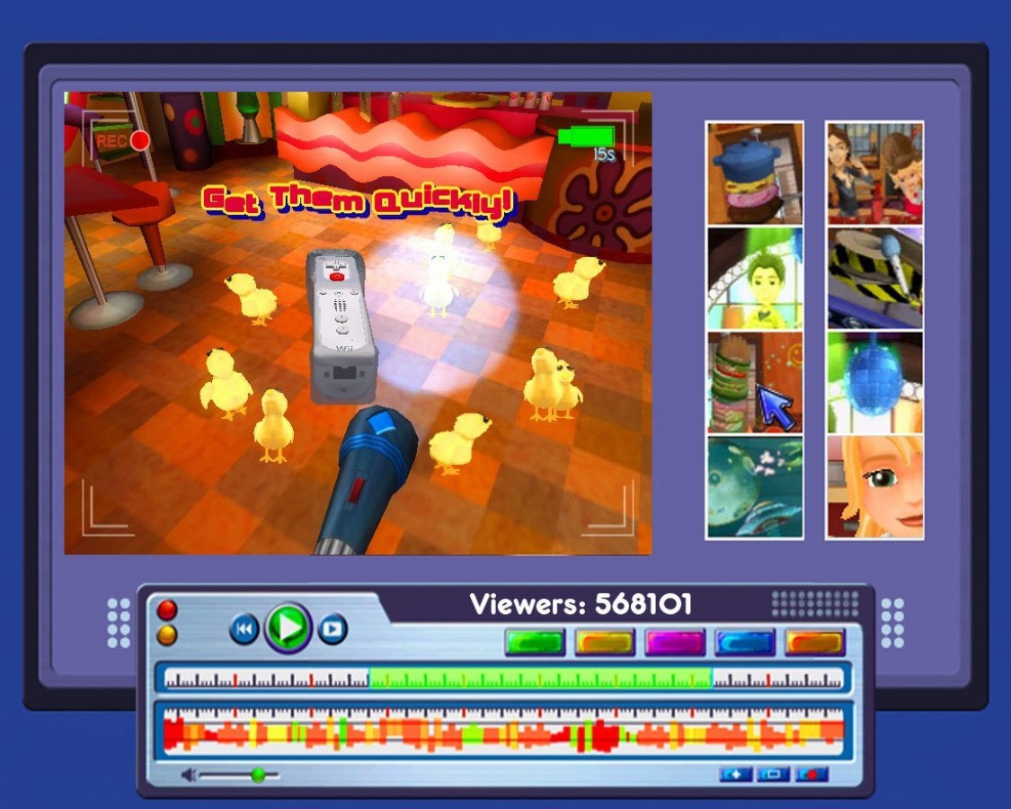 I Carly Nintendo Wii gameplay for fun mini-game baased retro video game 