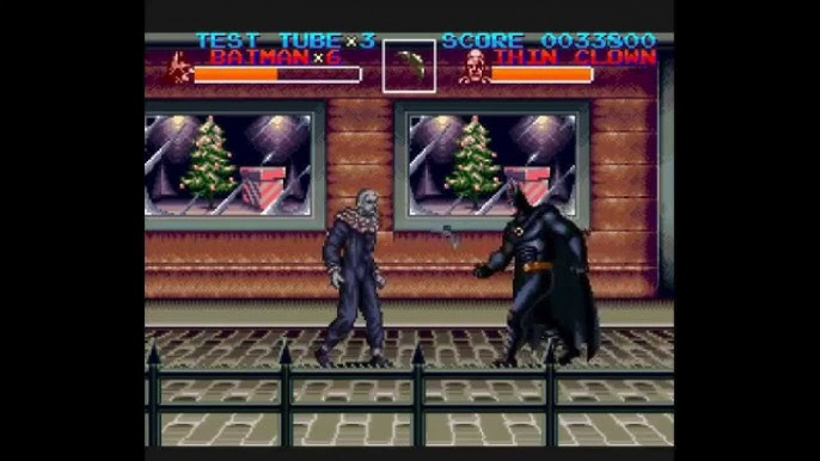 Batman Returns cartridge for the Super Nintendo Entertainment System featuring side scrolling beat em up gameplay with cinematic action as Batman battles the Penguin and Gotham City criminals based on the movie gameplay