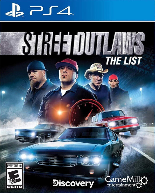 Street Outlaws: The List – PlayStation 4 (PS4) video game cover image, racing simulation