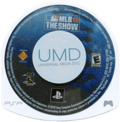 MLB 10: The Show disc for PlayStation Portable (PSP) baseball sports simulation game
