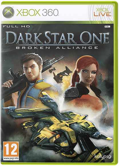 DarkStar One: Broken Alliance cover art for Xbox 360 (X360) space combat role-playing video game