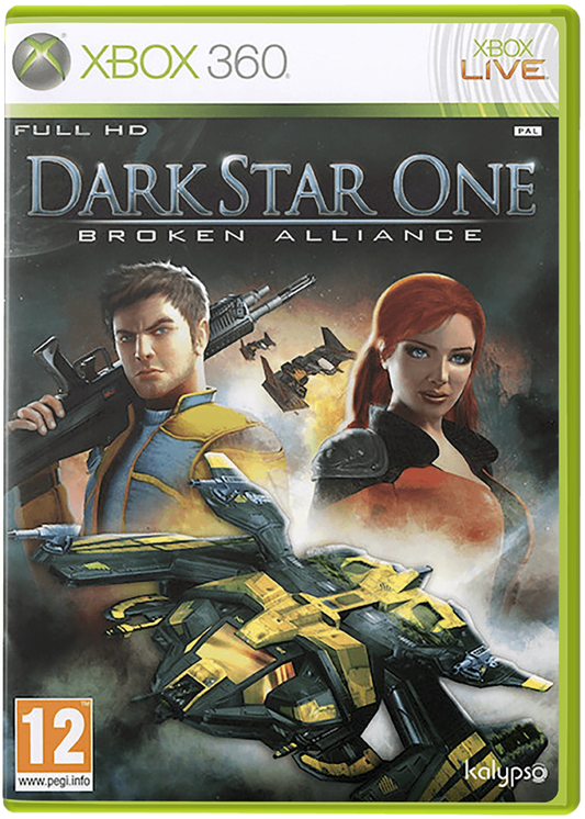 DarkStar One: Broken Alliance cover art for Xbox 360 (X360) space combat role-playing video game