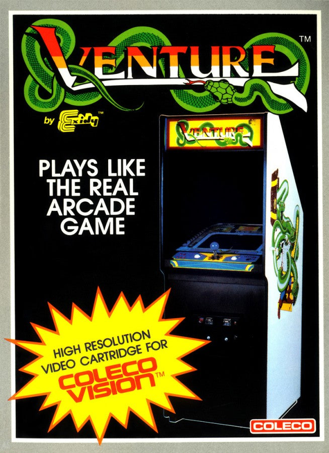 Venture cover art for ColecoVision (CV) video game