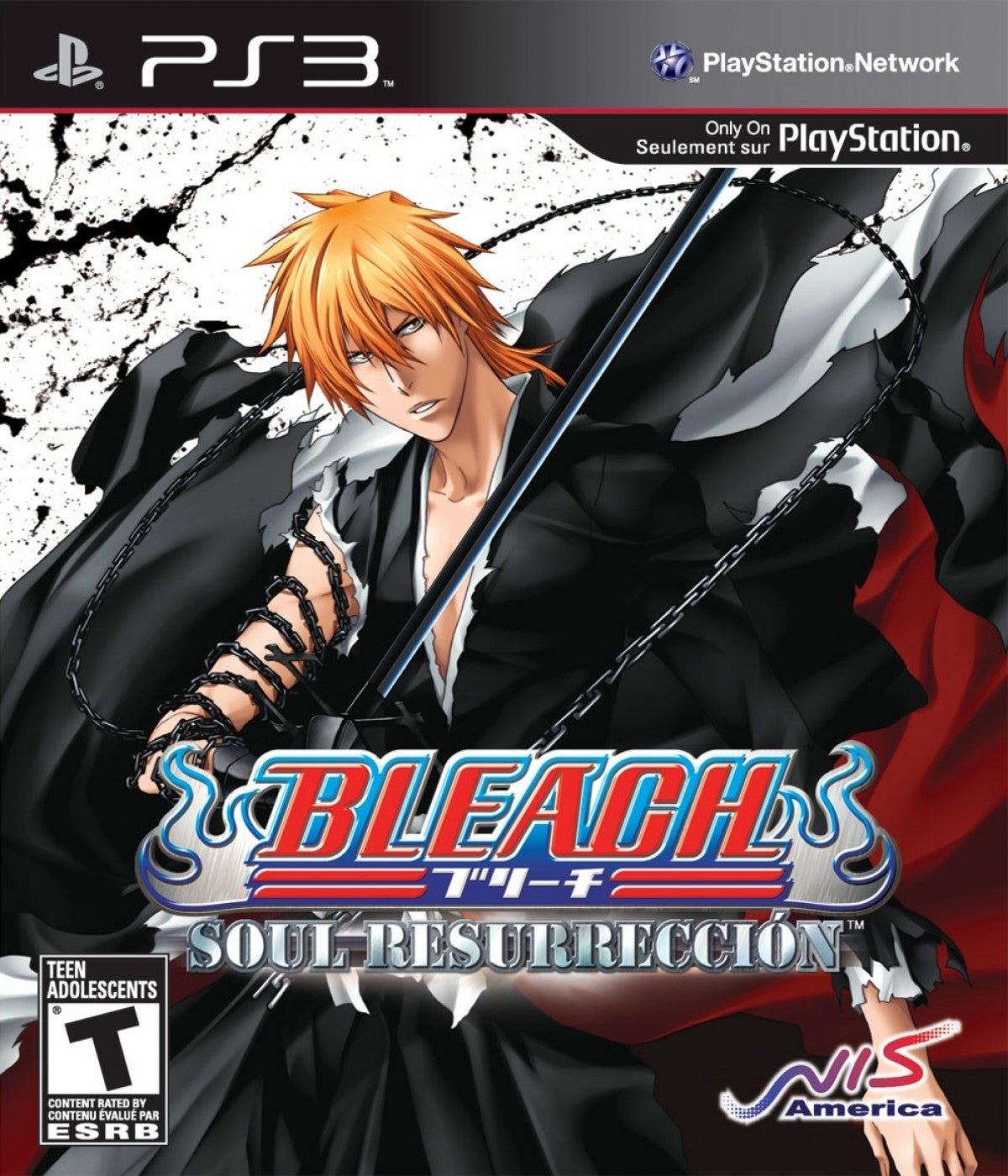 Bleach Soul Resurreccion game cover for PlayStation 3 video game. 