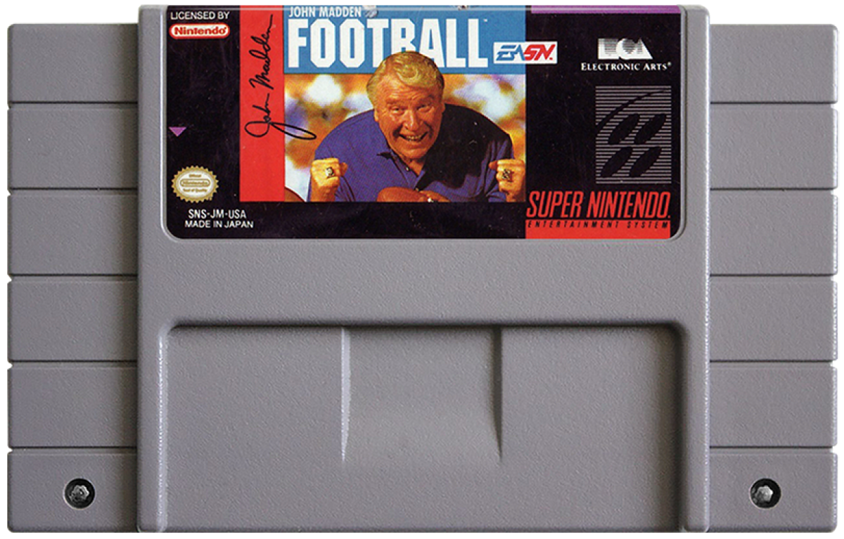 John Madden Football cartridge for Super Nintendo Entertainment System SNES retro video game 