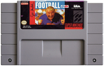 John Madden Football cartridge for Super Nintendo Entertainment System SNES retro video game 
