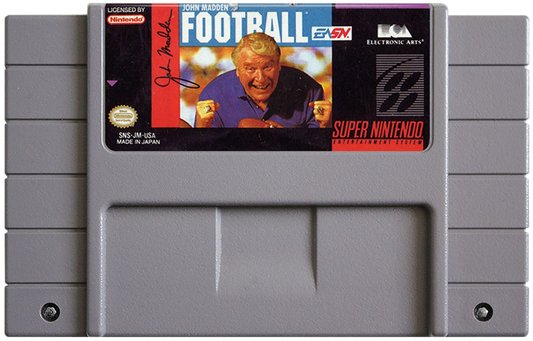 John Madden Football cartridge for Super Nintendo Entertainment System SNES retro video game 