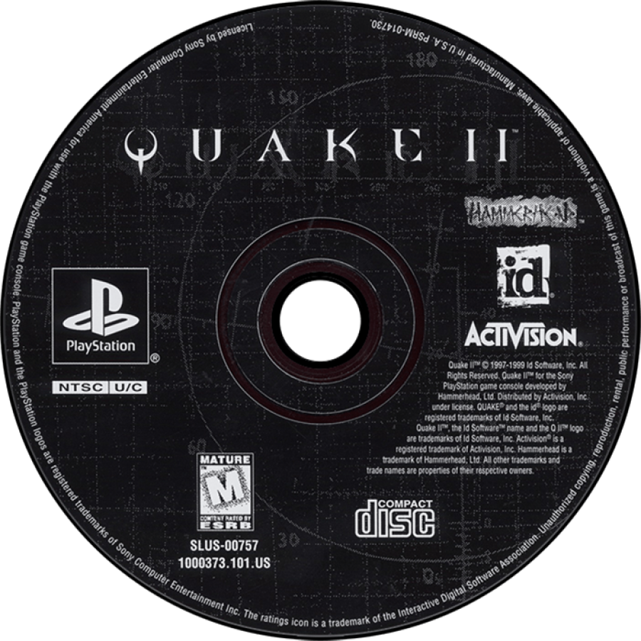 Quake II PlayStation 1 PS1 for first person shooter retro video game fans featuring fast paced sci fi combat alien enemies futuristic weapons intense multiplayer action explosive firefights challenging missions collectible gaming appeal disc