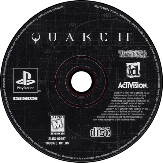 Quake II PlayStation 1 PS1 for first person shooter retro video game fans featuring fast paced sci fi combat alien enemies futuristic weapons intense multiplayer action explosive firefights challenging missions collectible gaming appeal disc