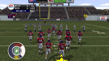NCAA Football 2004 GameCube inspired design featuring college football sports simulation aesthetic authentic stadium atmosphere legendary university teams intense gridiron action dynasty mode gameplay competitive championship tradition nostalgic Nintendo presentation gameplay