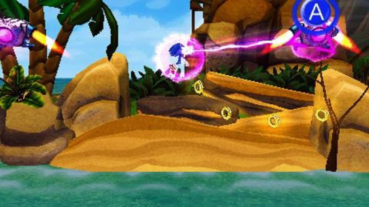 Sonic Boom Shattered Crystal Nintendo 3DS video game featuring action platforming gameplay Sonic the Hedgehog Tails Knuckles Amy Rose and Sticks high speed running exploration side scrolling adventure puzzle solving combat challenges collectible crystals hidden secrets and colorful island environments classic Nintendo 3DS gameplay retro video game collection collectible gaming appeal gameplay
